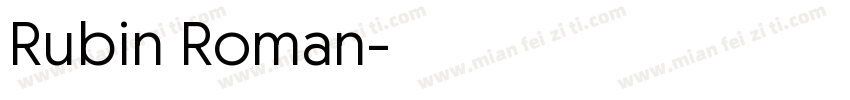 Rubin Roman字体转换